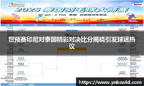 世预赛印尼对泰国精彩对决比分揭晓引发球迷热议